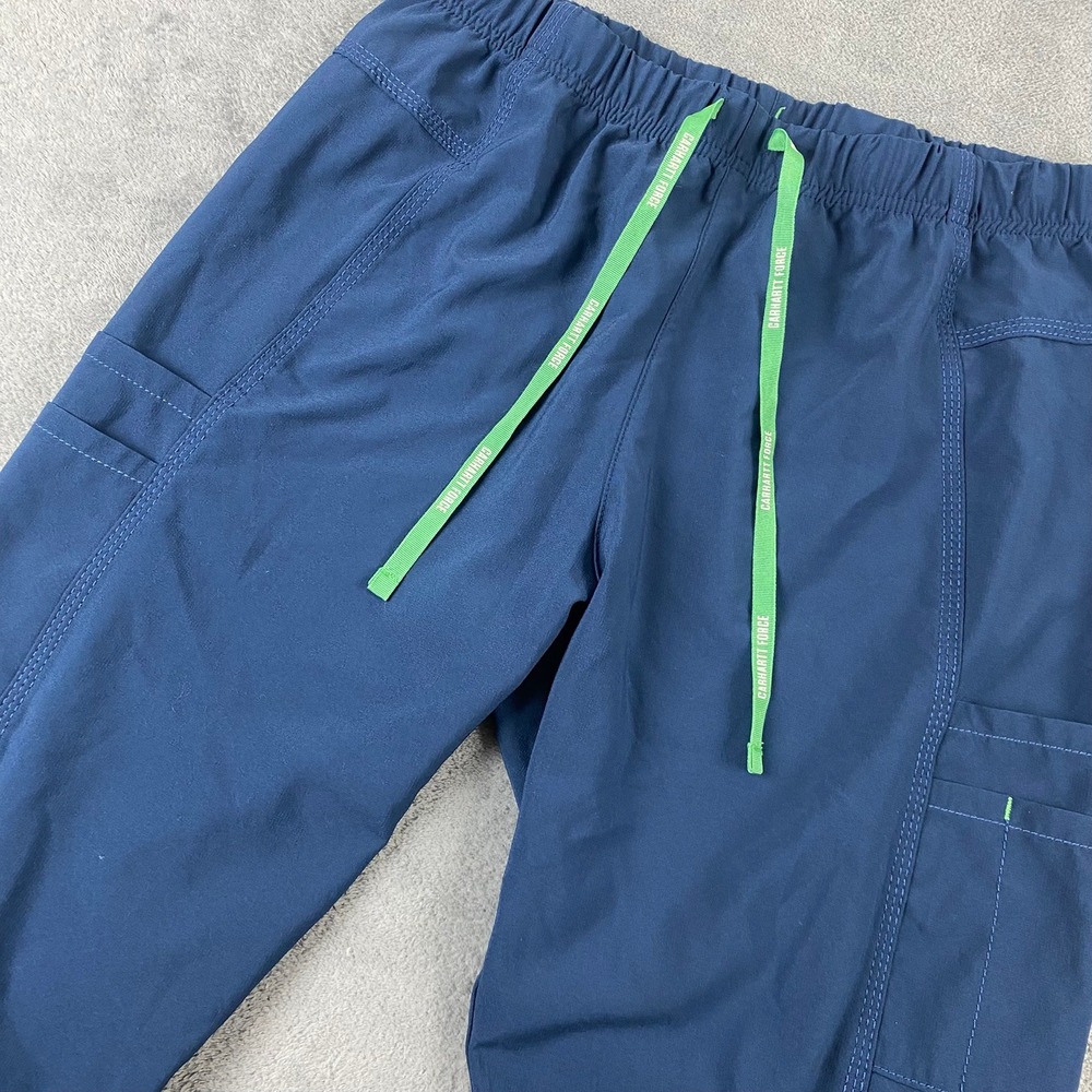 Carhartt Women Large Scrub Pants Navy Blue Force Jogger Cargo C52610
